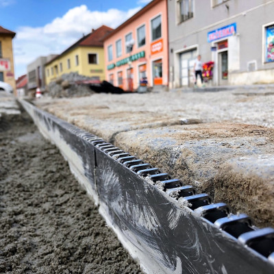 Odvodnění při rekonstrukci náměstí v Bavorově